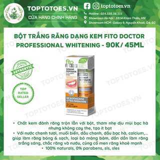 Bột trắng răng dạng kem Fito Doctor Professional Whitening lành tính, loại bỏ mảng bám, cho răng trắng sáng, khoẻ nướu
