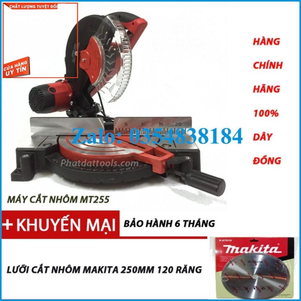 Máy cắt nhôm MT255 Curoa tặng kèm lưỡi cắt nhôm  120 răng