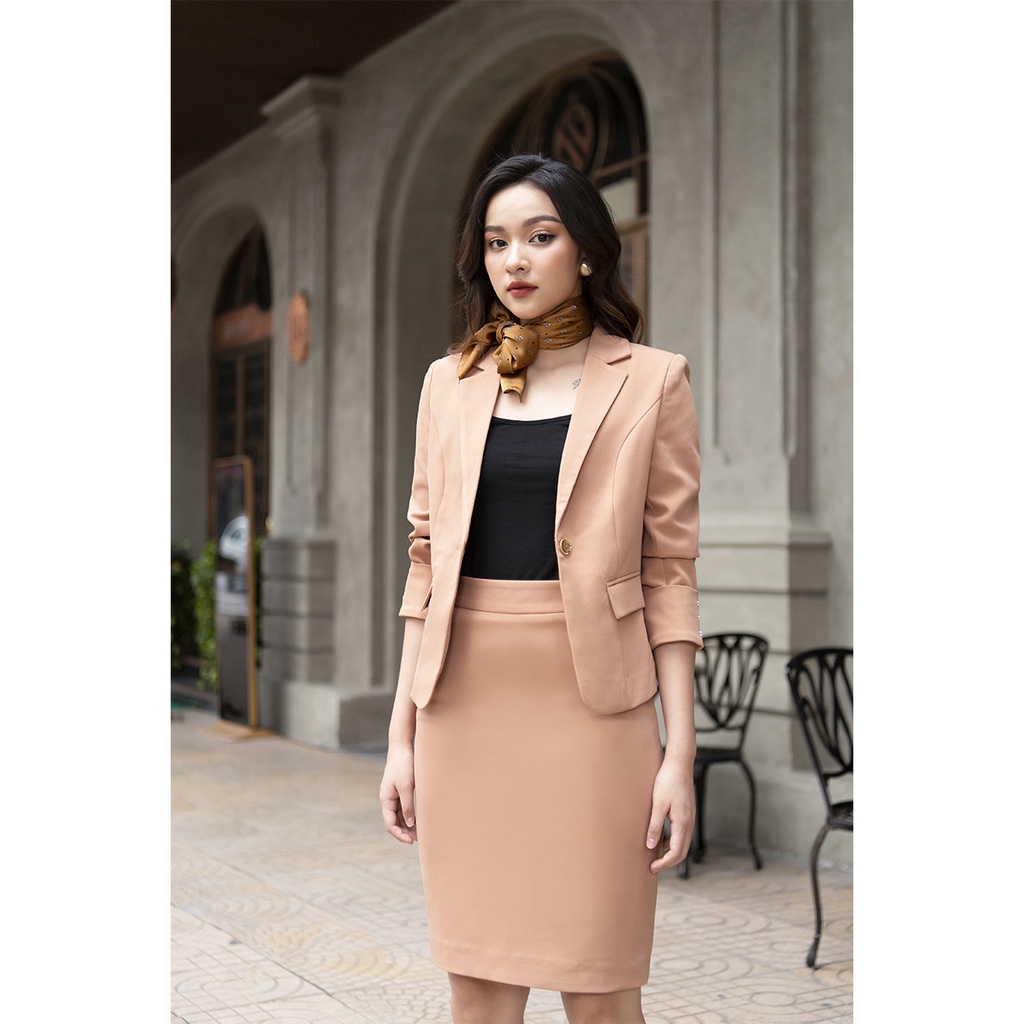 Set Vest Nữ Công Sở màu đen Luperi áo vest chân váy bút chì kiểu dáng tối giản sang trọng LFSVEST080