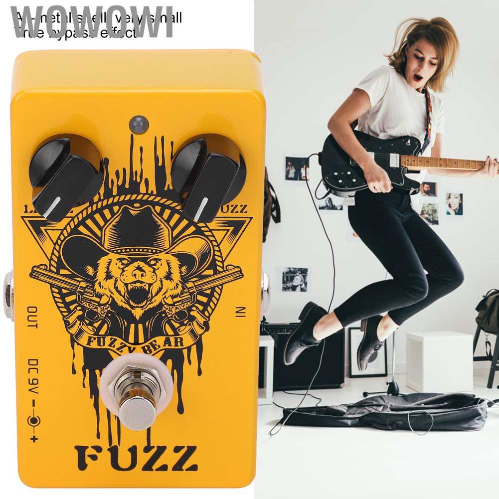 Wowowi Mini Fuzz Effect Pedal Electric Guitar Fuzzy Bear Musical Accessories Portable