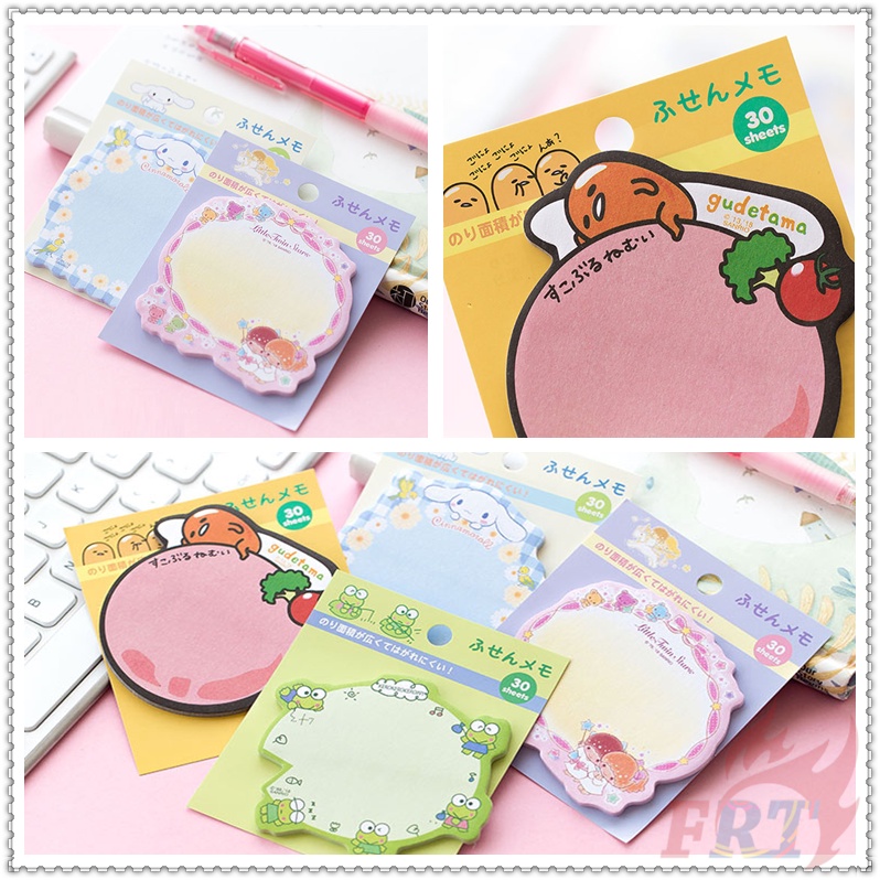 30 Tờ / Bộ ✿ Ghi Chú Dính Sanrio Q-2 ✿ Giấy Dán Ghi Chú Họa Tiết Hoạt Hình Hello Kitty / Little Twin Stars / Gudetama / Cinnamonroll / My Melody / PomPomPurin N Times