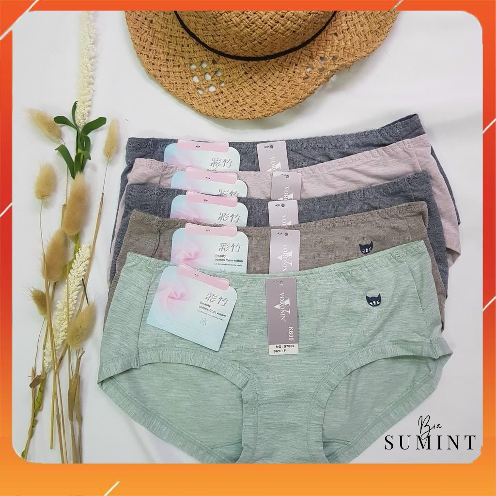 Quần lót nữ cotton đũi cao cấp kháng khuẩn mềm mại thấm hút mồ hôi thoáng mát tag mặt mèo Q2051