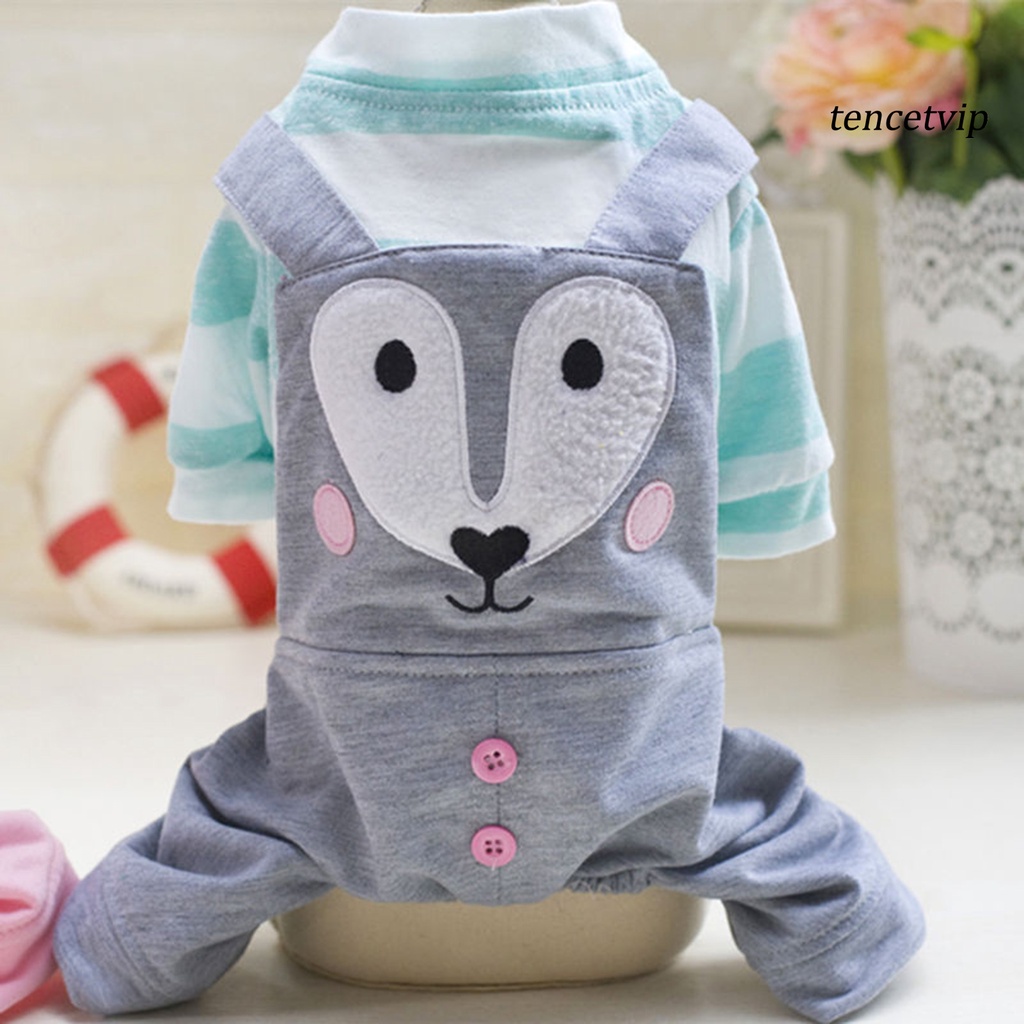 Áo yếm họa tiết cáo hoạt hình dễ thương cho chó cưng