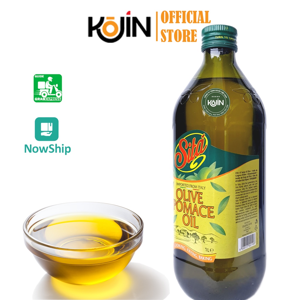 Dầu Oliu Kojin CHÍNH HÃNG Ý Dầu Olive Được Chiết Xuất Từ Quả Tươi Chai Thủy Tinh 1L Hàng Mới Về