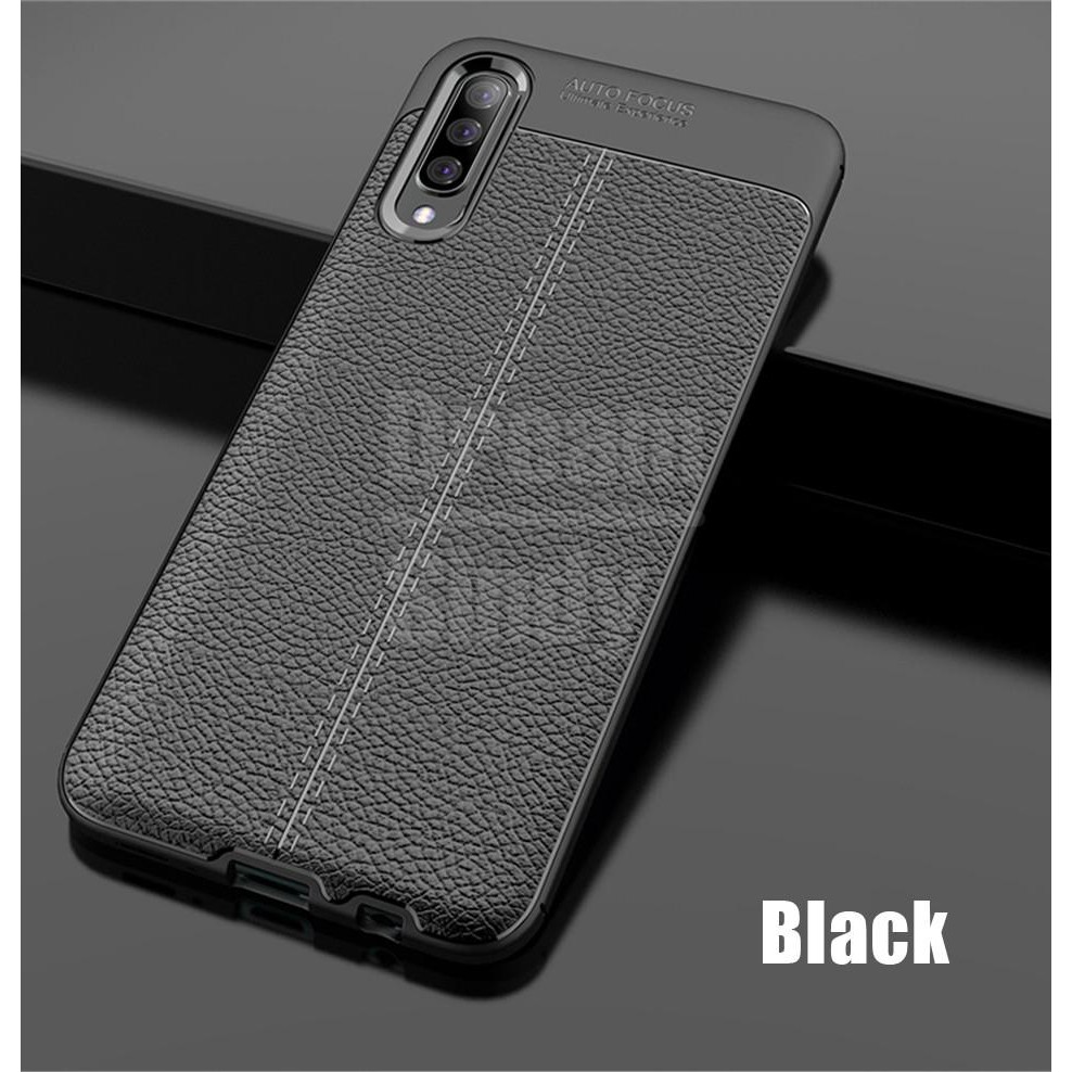 Ốp lưng silicon vân da cho Samsung Galaxy A50 - Auto Focus