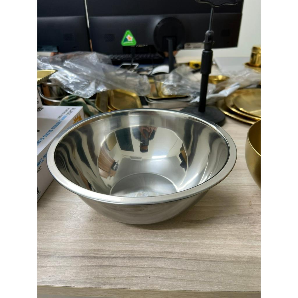 Bát Inox 304 Mạ Vàng Chén Inox 22Cm Dùng Rửa Mặt Trong Spa Thẩm Mỹ Viện