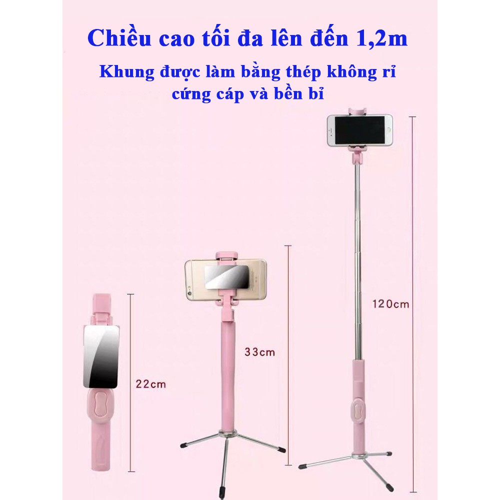 Gậy Chụp Hình, Gậy Tự Sướng Kiêm Chân Tripod Chụp Ảnh C9 Nhỏ Gọn Kèm Tay Remote Bluetooth, Nhỏ Gọn Nhưng Cứng Cáp | BigBuy360 - bigbuy360.vn