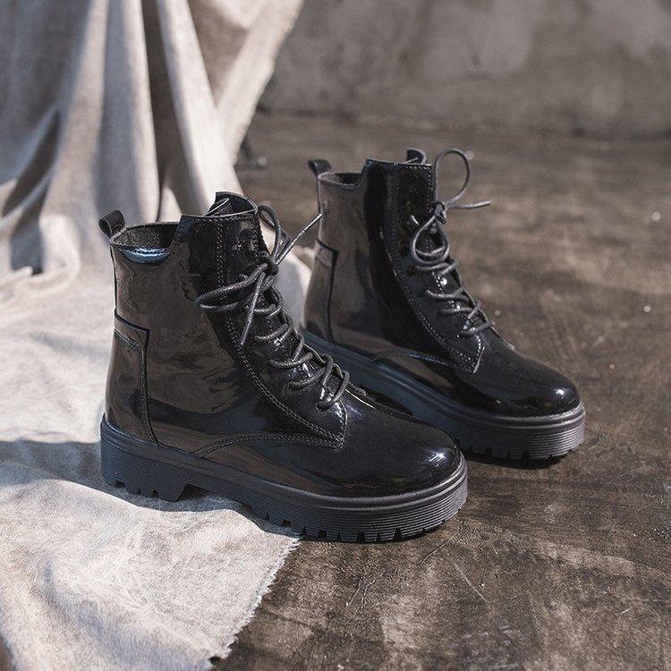 Giày boot cổ cao bằng chất liệu da phong cách Hàn Quốc sang trọng cho nữ | BigBuy360 - bigbuy360.vn