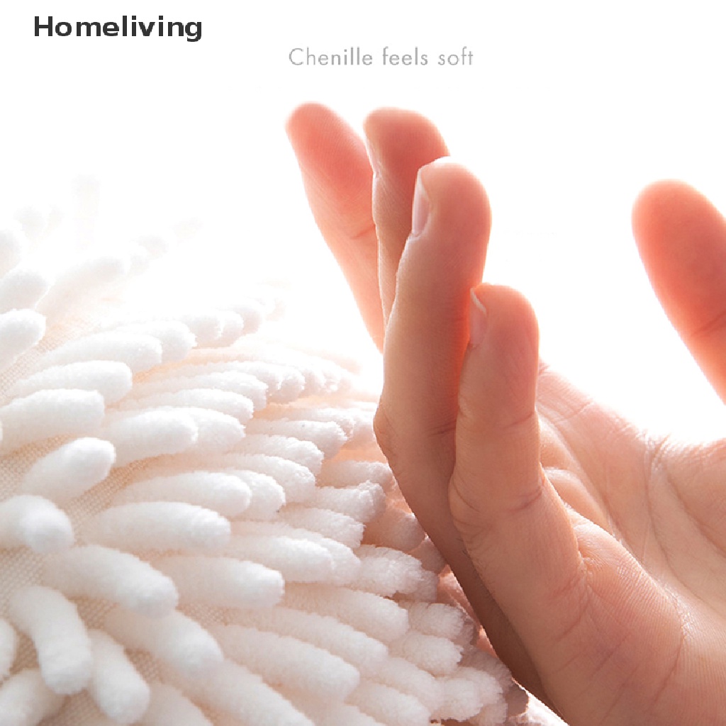 Khăn Lau Tay Bằng Sợi Chenille Có Vòng Treo Khô Nhanh Cho Nhà Bếp Nhà Tắm