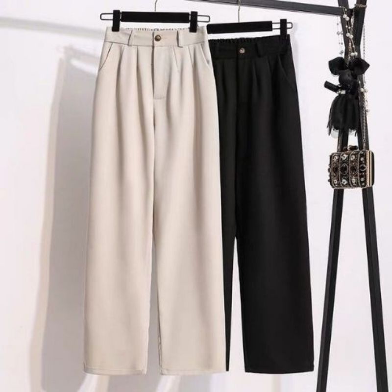 Quần Ống Rộng Culottes Ulzzang Chất Vải Ruby Xuất Han Mặc Tôn Dáng Cực Xinh