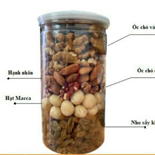 [Hộp 450g] hạt mix 5 vị thơm ngon -bổ - đẹp da