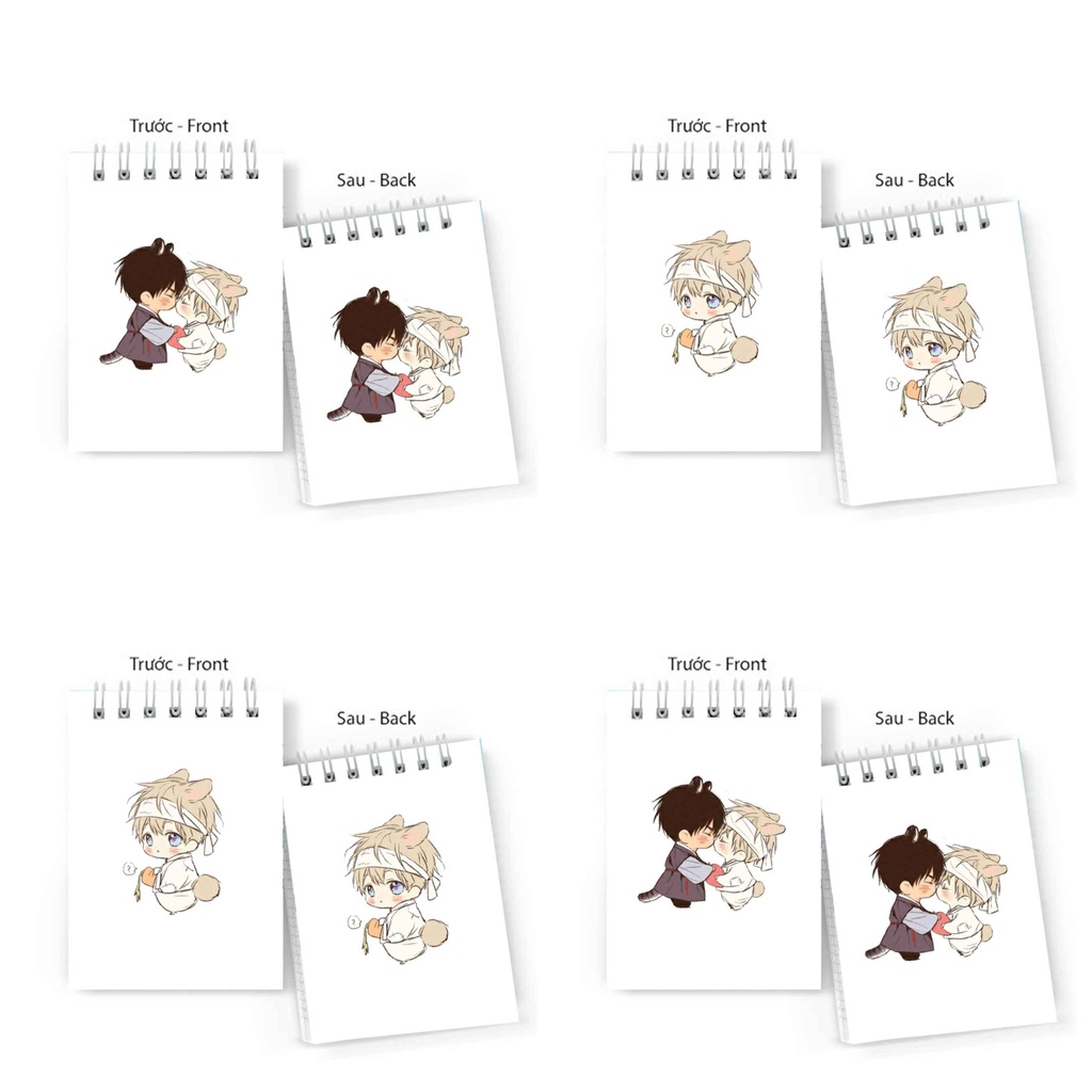 Sổ tay in hình NO LOVE ZONE lò xo 6x10 ghi chú tiện lợi học tập xinh xắn anime chibi