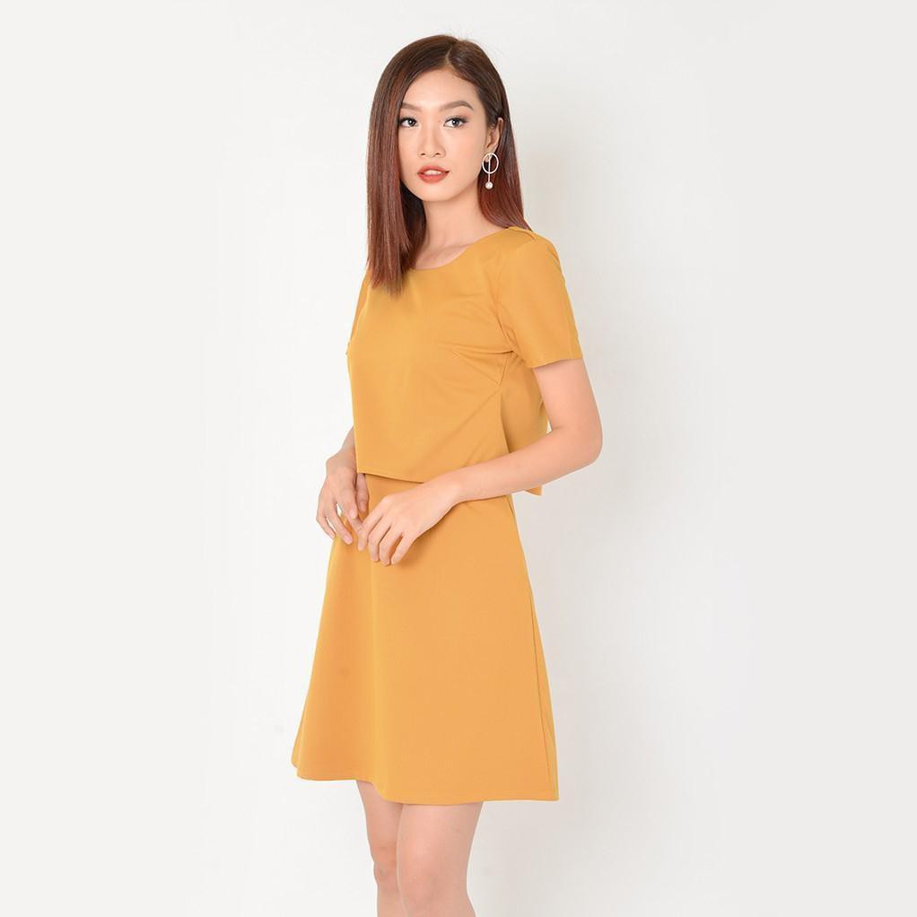 Đầm Suông Công Sở Thời Trang Phối Áo Croptop - D333  -  -HC Store 1