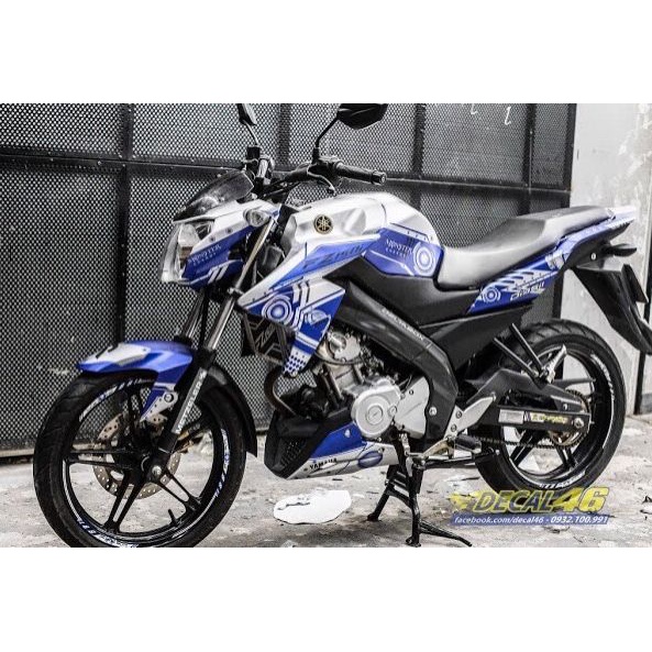 Tem Trùm FZ 150i tròn xanh trắng,Team Decal FZ 150i tròn xanh trắng
