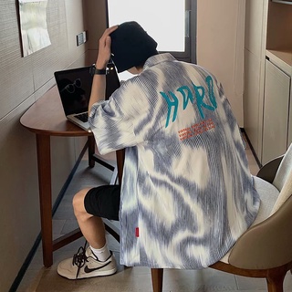 Áo sơ mi nam form rộng tay lỡ, áo sơ mi nam loang kẻ caro phong cách ulzzang, dễ phối đồ sp016 - t9.streetwear