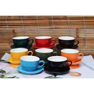 Bộ tách cafe/ coffee capuchino sắc màu☕☕ - tách uống trà/ cà phê bát tràng ☕☕cao cấp v106