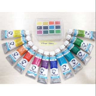 Pocket chiết màu nước set dùng thử 12 màu trong bộ Vibrant Colors của Van Gogh