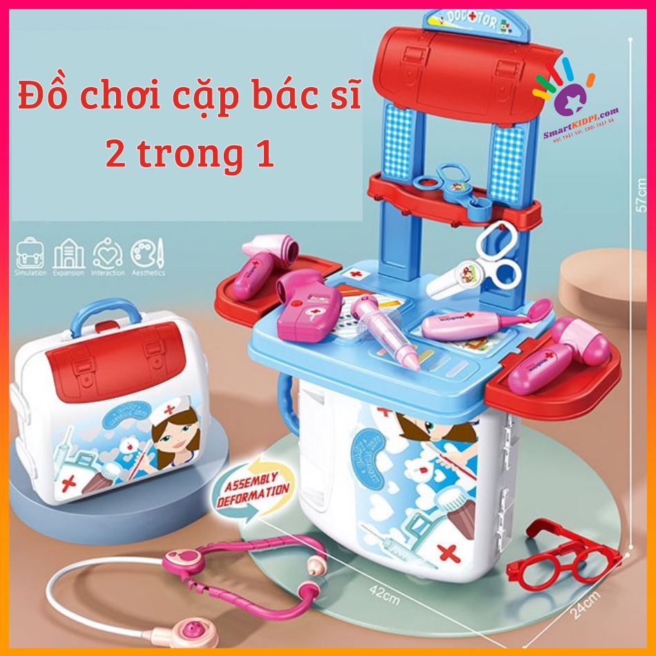 Đồ chơi cặp balo bác sĩ trắng xanh