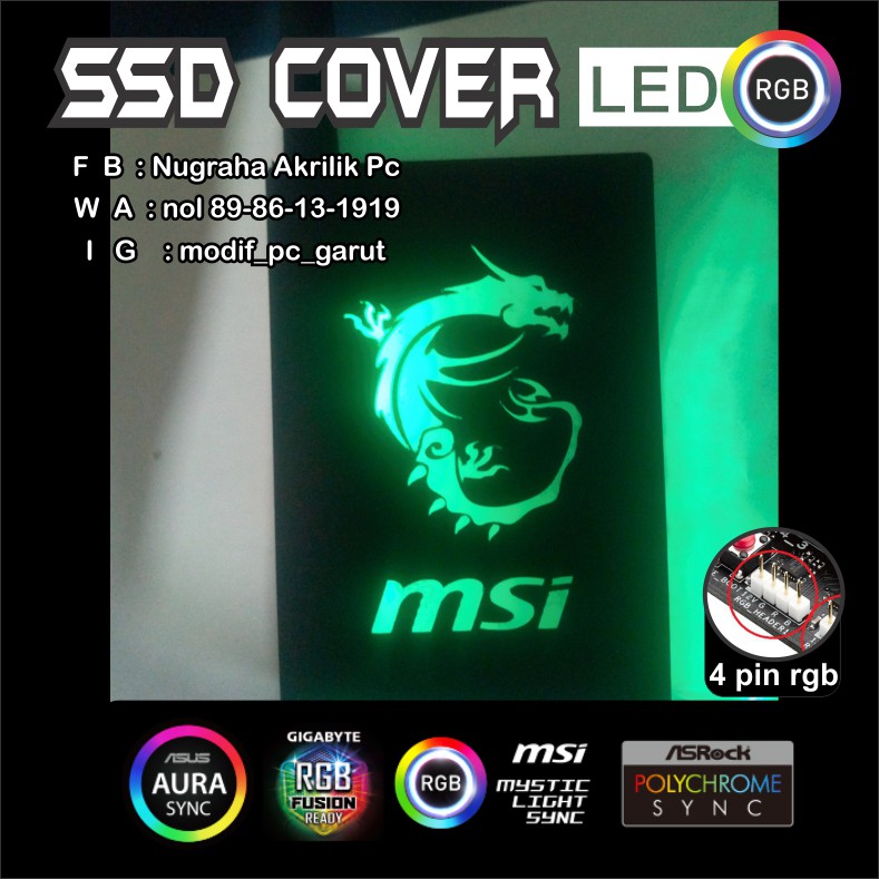 Vỏ Bảo Vệ Ssd Có Đèn Led Rgb Cho Asus Msi Gigabyte