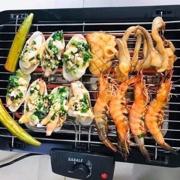 Bếp nướng điện công suất 2000W, bếp nướng không khói phong cách Hàn Quốc BBQ tiết kiệm điện năng vệ sinh an toàn Angola