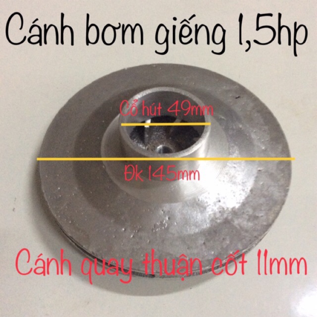 CÁNH BƠM NƯỚC 1.5HP LOẠI QUAY CHIỀU THUẬN