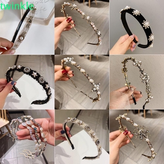 Twinkle5 Cô Dâu Mũ Bướm Kim Cương Giả Zircon Ngọc Trai Băng Đô Baroque Băng Đô