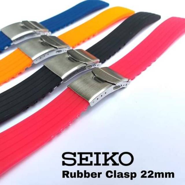 Seiko Dây Cao Su Silicone 22mm Thay Thế Chất Lượng Cao