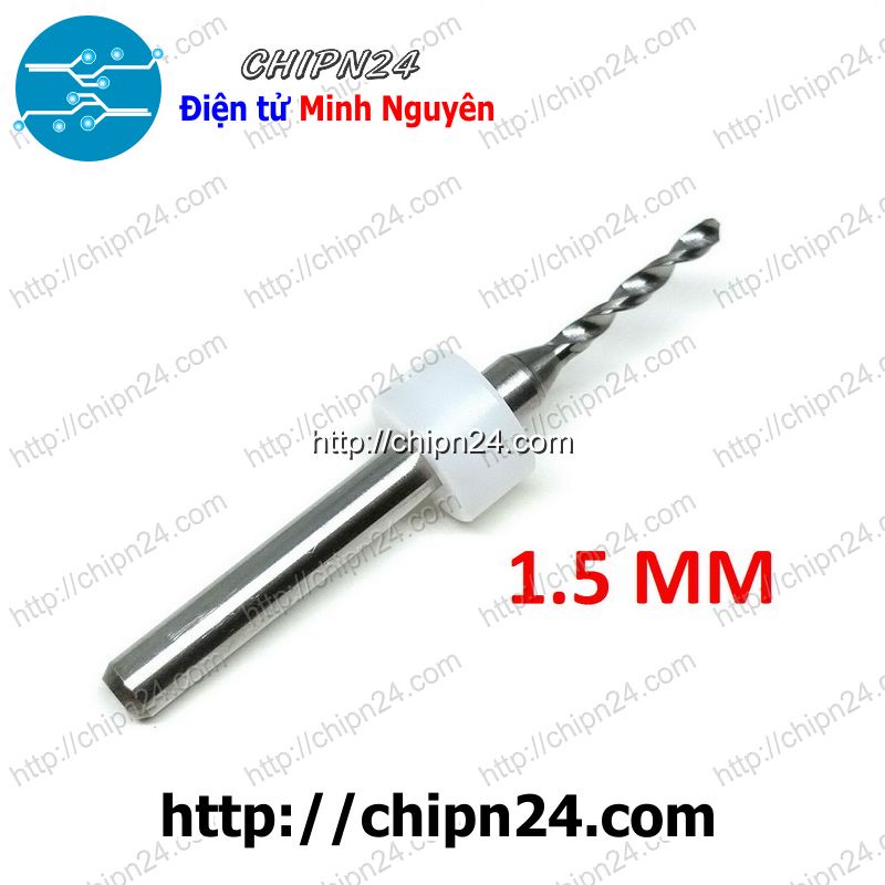[2 CÂY] Mũi khoan mạch in CNC 1.5mm (Mạch điện tử, PCB)