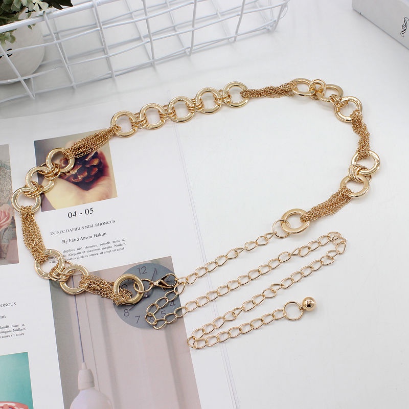 Mua Thắt Lưng Khóa Tròn Kim Loại Mạ Vàng Đơn Giản Phong Cách Hàn Quốc ...