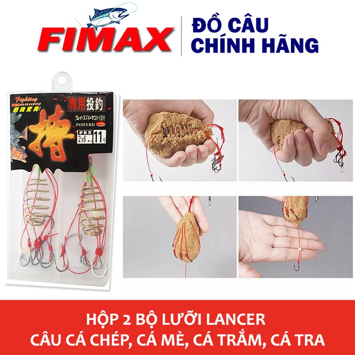 Hộp 2 Bộ Lưỡi Lăng Xê Lò Xo (Lancer) Câu Cá Mè, Cá Chép, Cá Rô Phi, Cá Chép