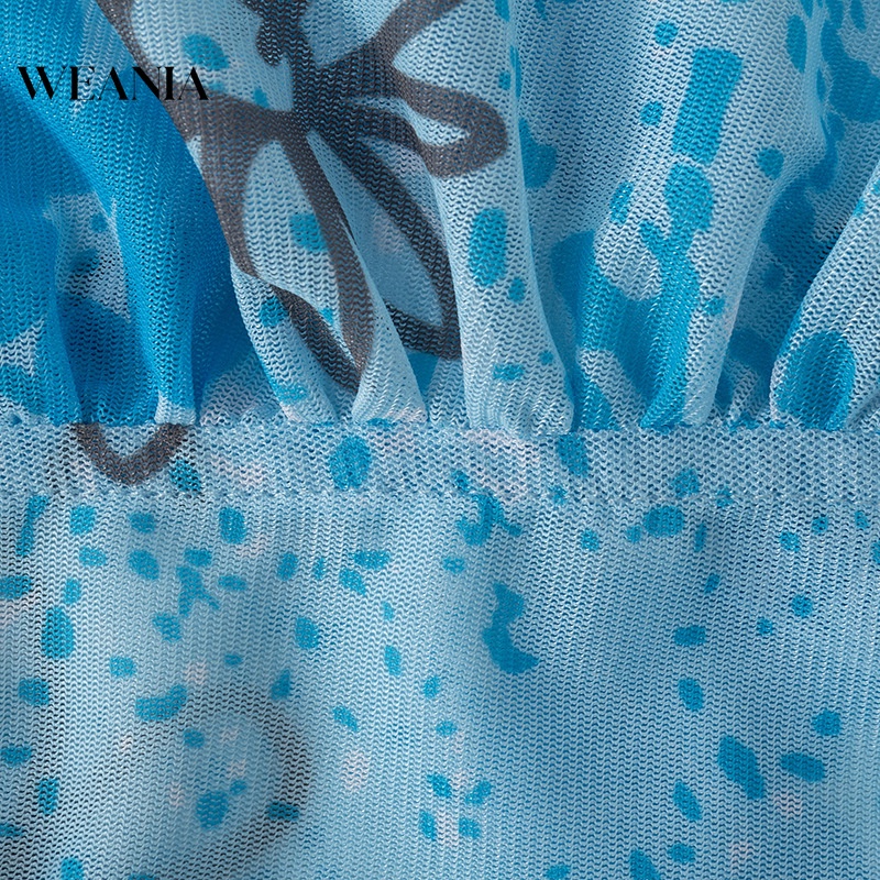 Áo Hai Dây Dạng Lưới In Hoa Hở Lưng D0322