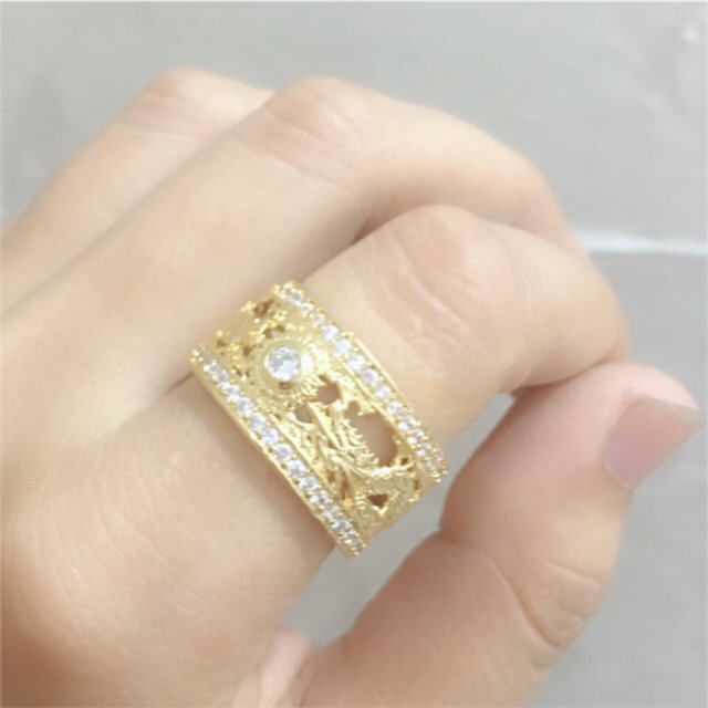 Nhẫn nam vua càn long mạ vàng cao cấp