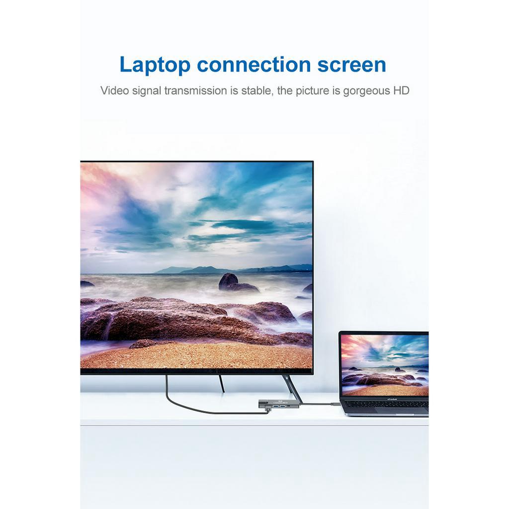 Bộ Chia Cổng USB HDMI 4K USB 3.0 5 Trong 1 Cho Máy Tính