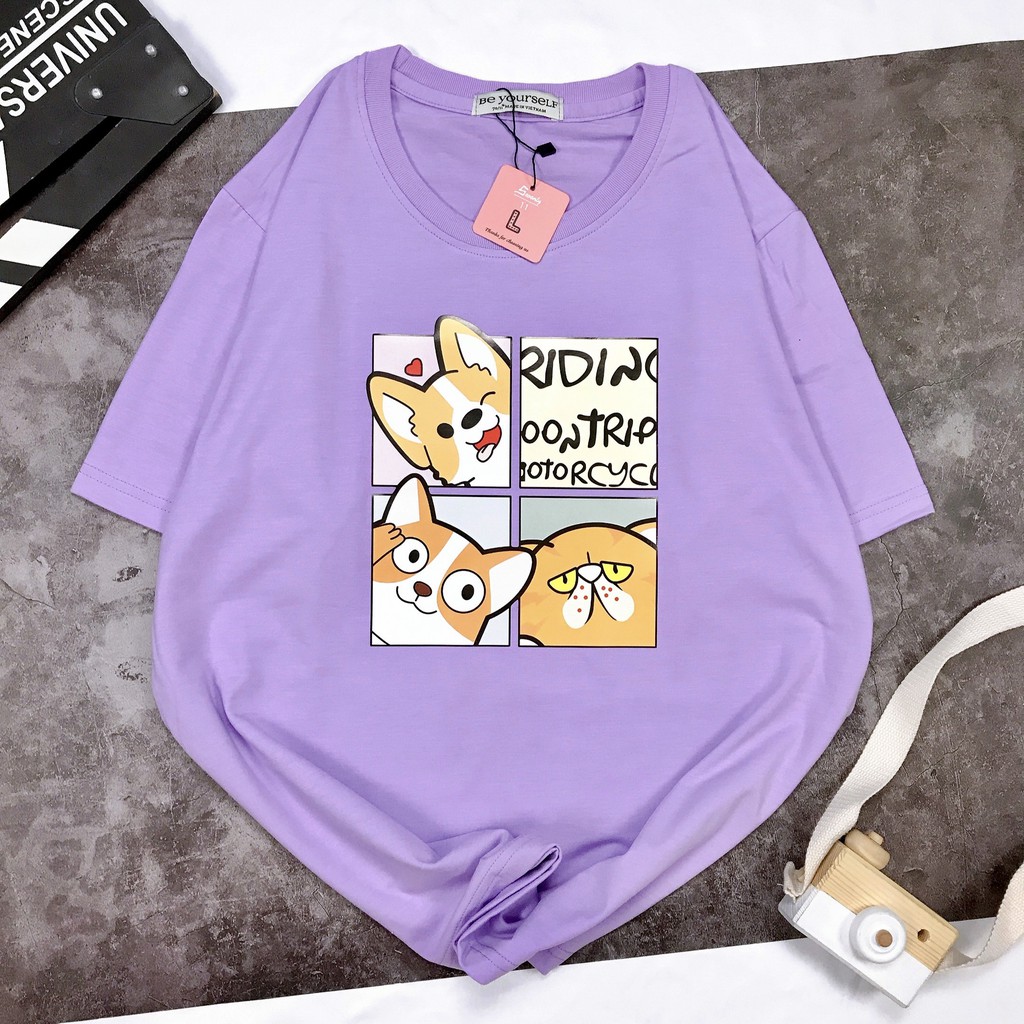 [HÌNH THẬT TỰ CHỤP] - Áo thun tay ngắn Be Yourself unisex size M L XL - CHÓ CORGI