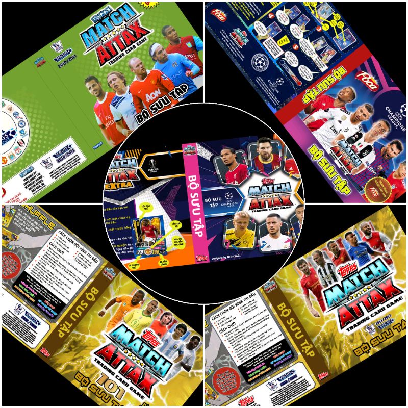 Bìa Album in size Poca Match Attax các mùa - Bìa in theo yêu cầu custom không ruột ST Store