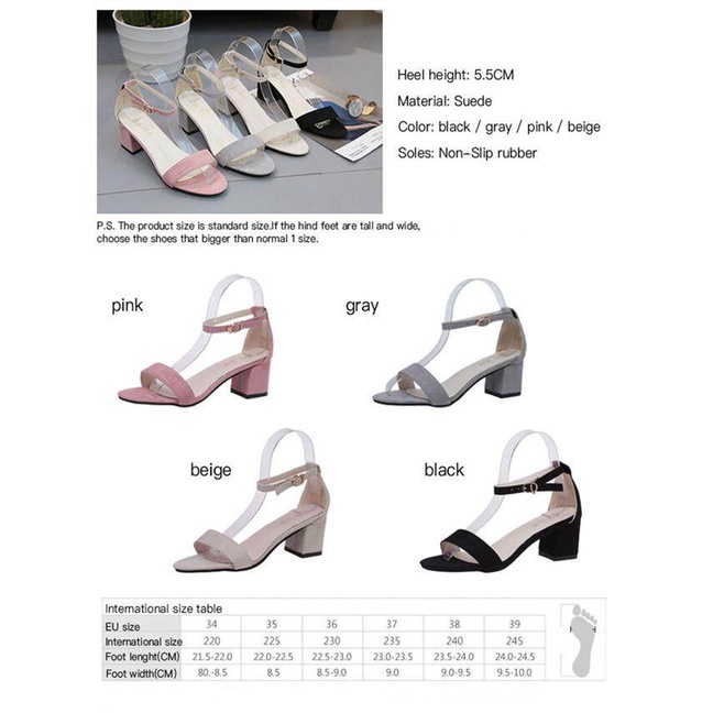 Xăng đan Cao Gót Phối Khóa Cài Phong Cách La Mã Thời Trang Mùa Hè Mới Dành Cho Nữ ISS402