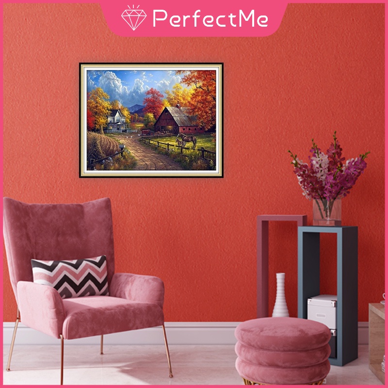 Bộ tranh đính đá 5D họa tiết phong cảnh độc đáo DIY dùng trang trí nhà cửa