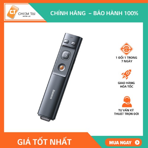 [Mã SKAMCLU9 giảm 10% đơn 100K] Bút trình chiếu laser PPT Baseus Orange Point