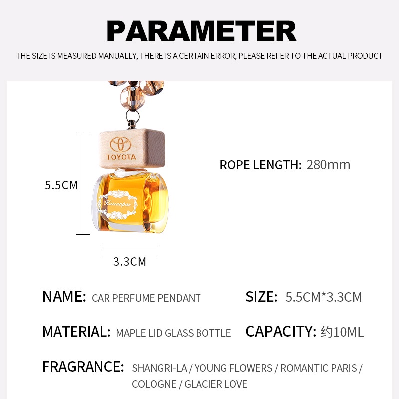 Nước Hoa Khử Mùi Lâu Cho Xe Hơi Toyota Vios Yaris Altis Camry Prius Rush HILUX