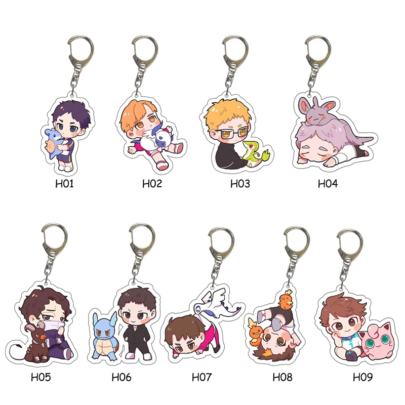 flowersqueen Móc Khóa Hình Động Vật Haikyuu Dễ Thương