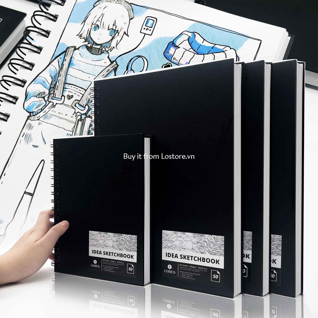 (LOBEO) Sổ vẽ phác thảo Lobeo Idea Sketchbook 50 tờ 200gsm