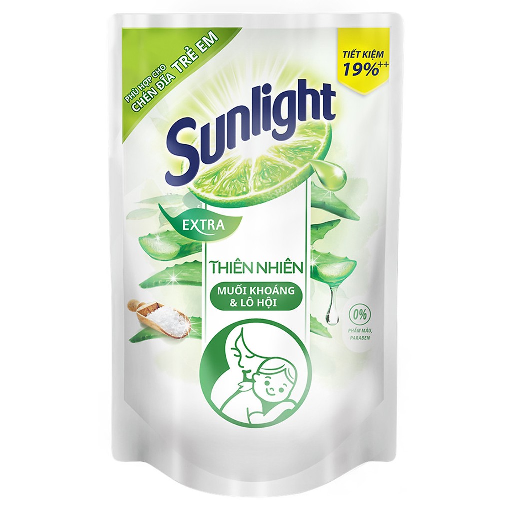 [Mã HCMST5 giảm 10K đơn 99K] Nước Rửa Chén Sunlight Thiên Nhiên Túi 750G