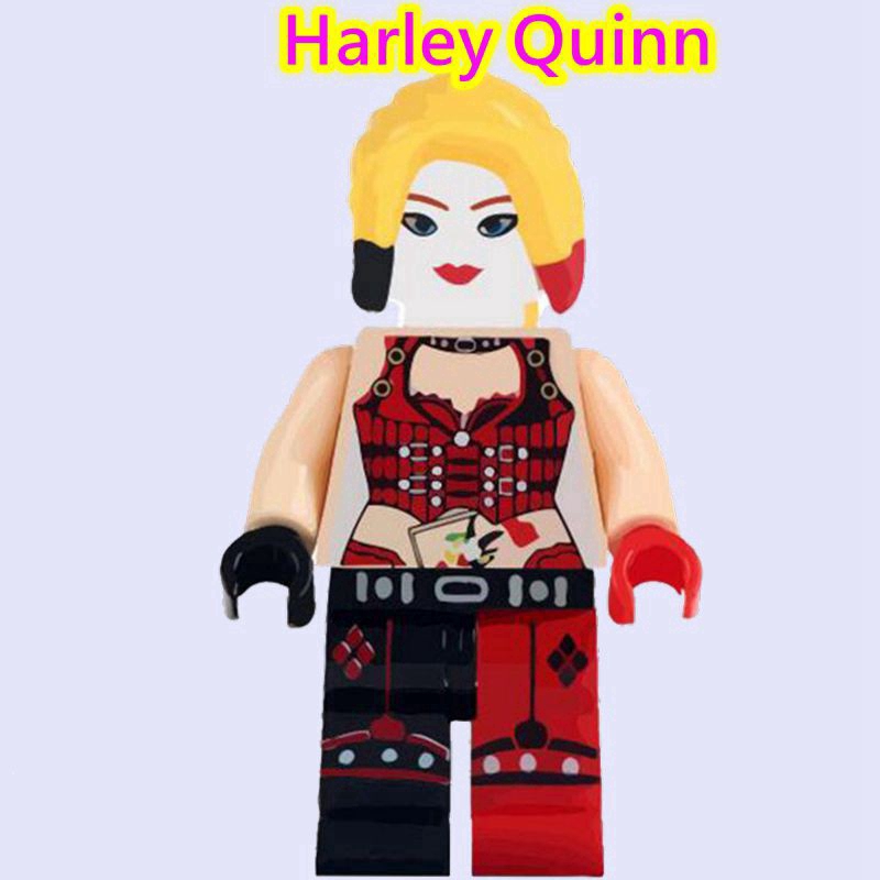 Compatible With Lego Marvel Minifigures DC Movie Spiderman Harley Quinn Baby Education Building Blocks Toys For Children