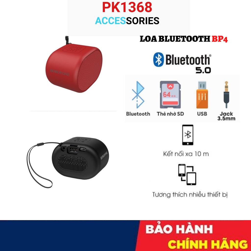 [PHÂN PHỐI] Loa Bluetooth không dây Borofone chính hãng 1 đổi 1