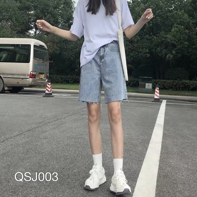 Quần short jean nữ VN CLO xanh bạc - QSJ003