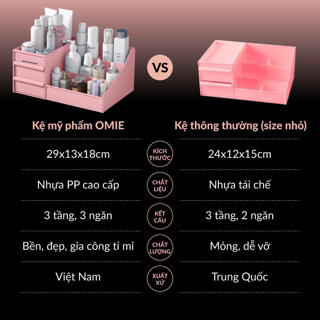 Kệ Mỹ Phẩm Nhựa 3 Tầng🌷Kệ Để Đồ Trang Điểm Đa Năng Gọn Gàng HOT 2022