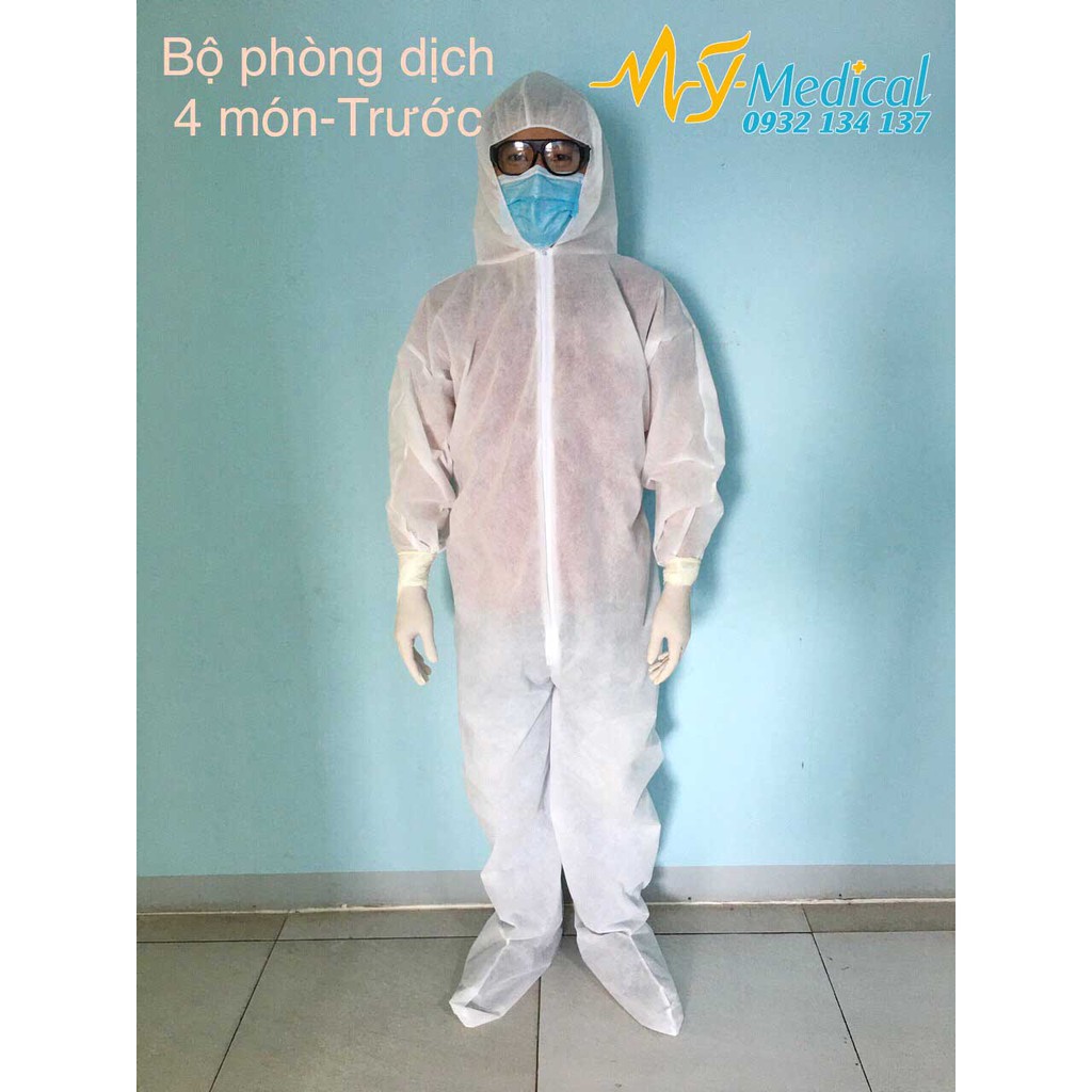 Bộ trang phục phòng dịch 4 món liền thân HTC
