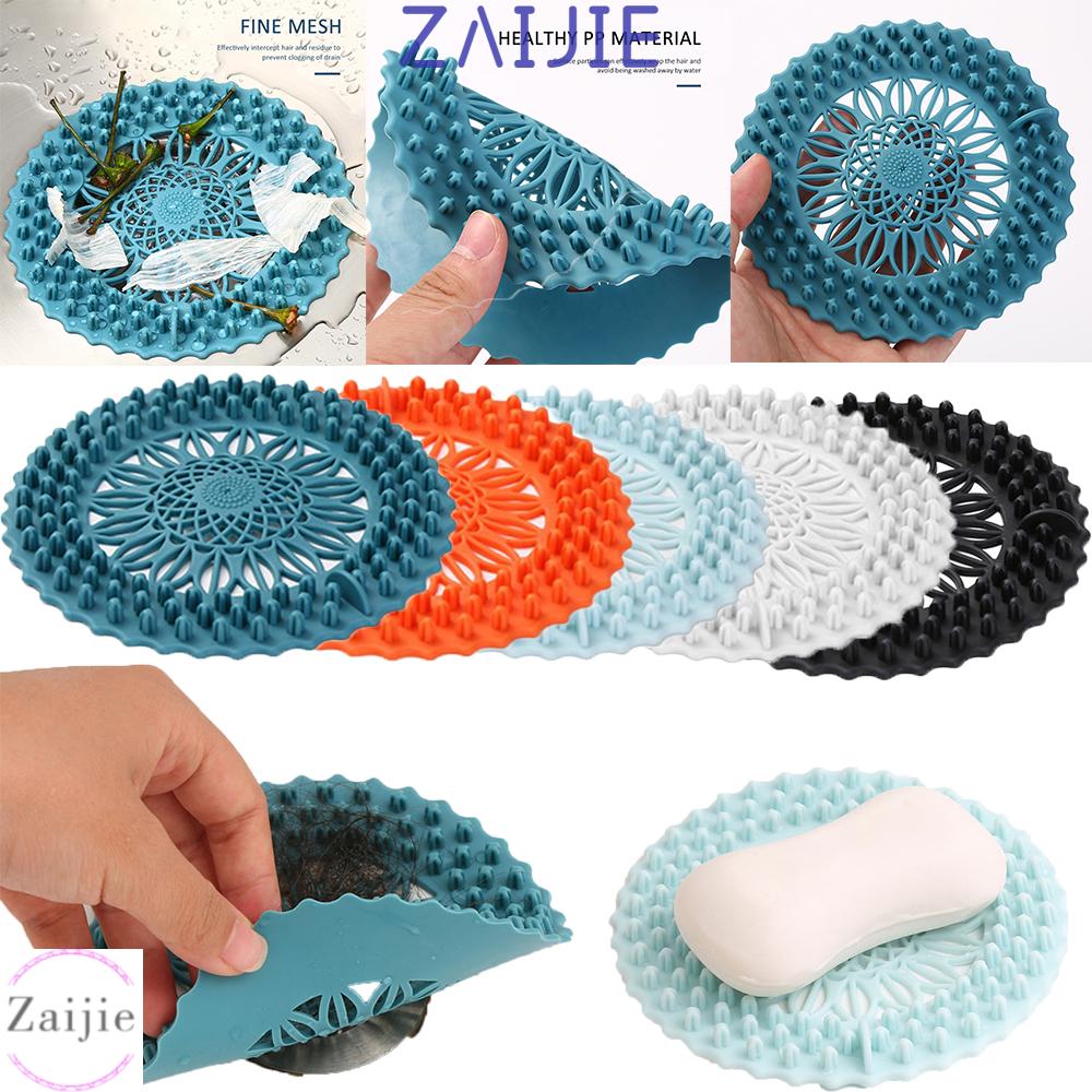 Nắp lọc cống thoát nước chặn tóc chống tắc nghẽn từ silicon nhiều màu tùy chọn dùng trong bồn nhà tắm/ bồn rửa nhà bếp