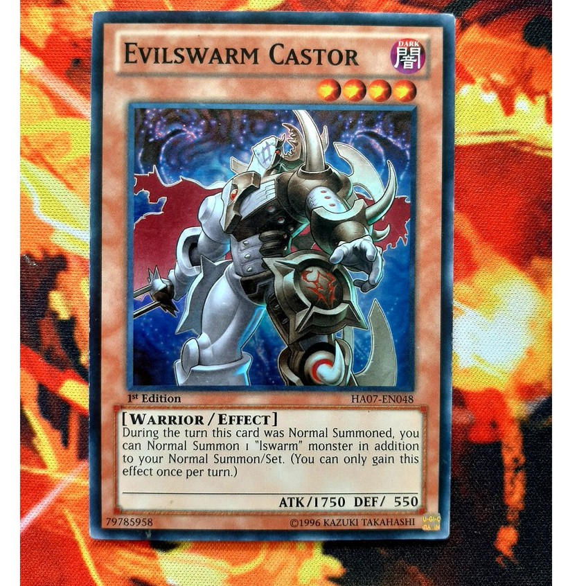 THẺ BÀI YUGIOH Evilswarm Castor - HA07-EN048 - Super Rare 1st Edition