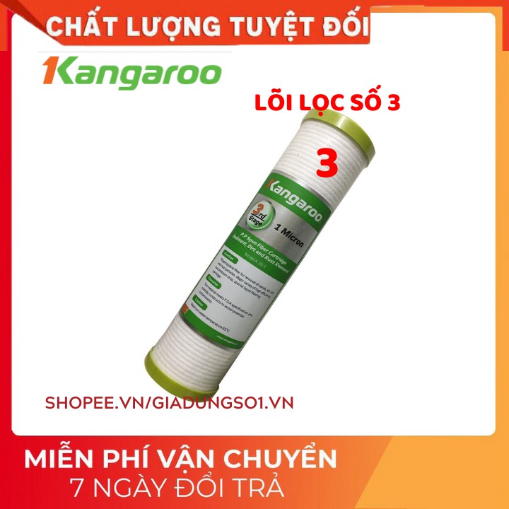 [UY TÍN SỐ 1] FREESHIP Combo 10 Bộ 3 lõi lọc nước 1-2-3 Kangaroo Chính Hãng | Giá tốt dành cho Đại Lý